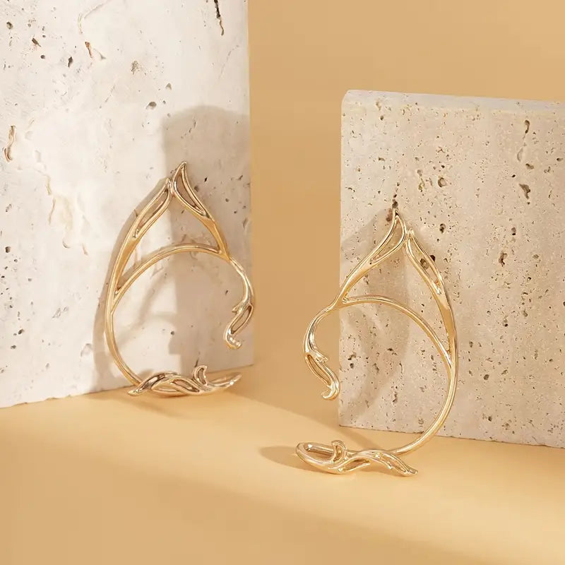 Golden Fairy Elven Ear Wraps - No Pierce - Cosplay Jewelry