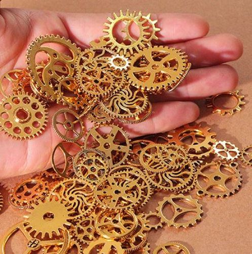 XONOR Assortimento di antichi Steampunk Gears Charms Pendant Orologio Watch Wheel Gear per l'artigianato, Colori Misti (100 Grammi XONOR Assortimento di antichi Steampunk Gears Charms Pendant Orologio Watch Wheel Gear per l'artigianato, Colori Misti (100 Grammi