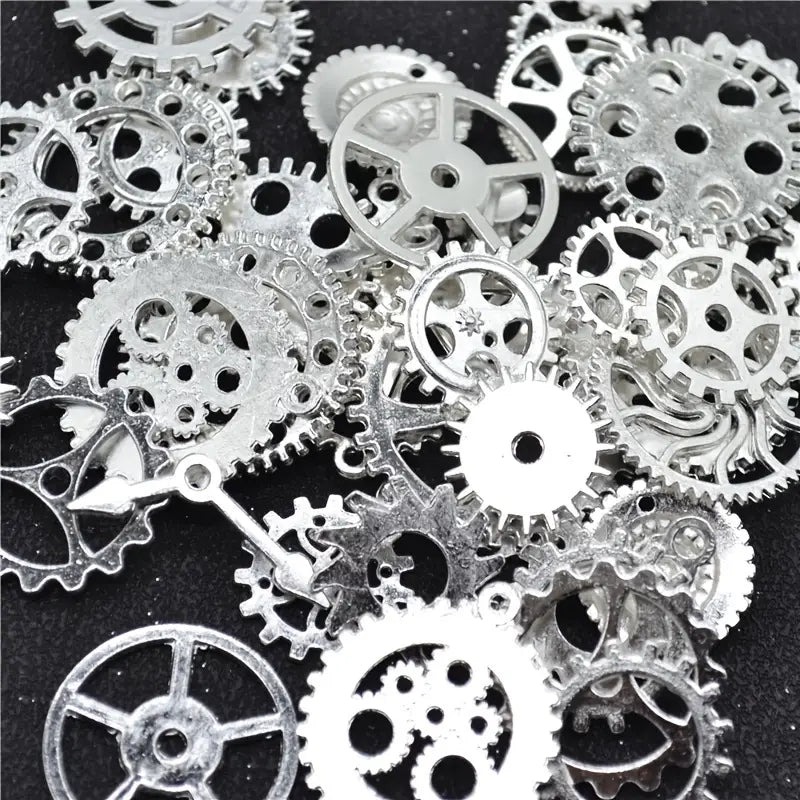 Steampunk Jewelry Cogs and Gears ~30 Assorted Gear Charms