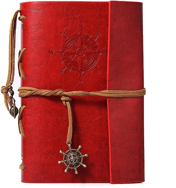 Medieval Nautical Style Sketchbook - Shipmaster Red Kraft Paper Notebook