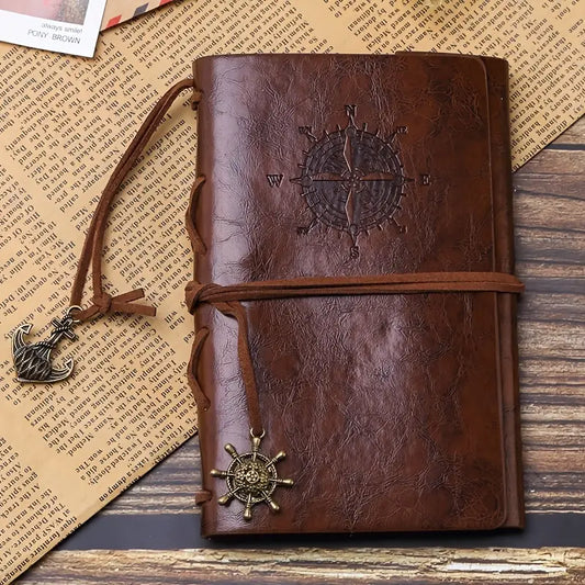 Medieval Nautical Style Sketchbook - Aged Brown Kraft Paper Notebook
