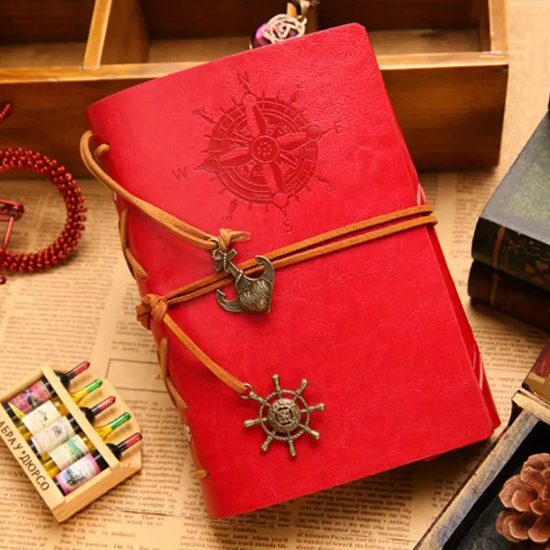 Medieval Nautical Style Sketchbook - Shipmaster Red Kraft Paper Notebo ...