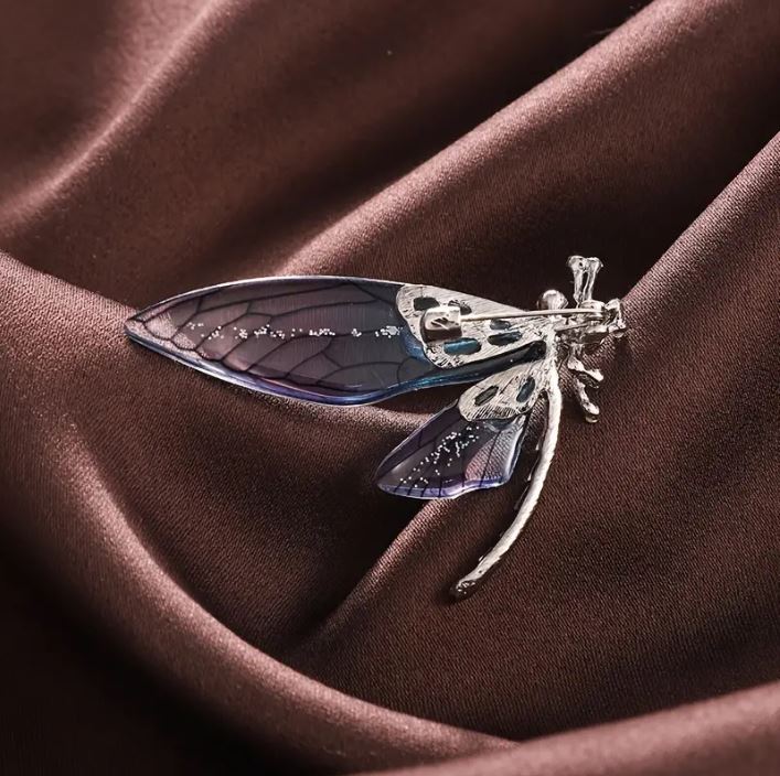 Prince Dragonfly Brooch Iron Alloy Insect Beautiful Transparent Wings Decorative Pin