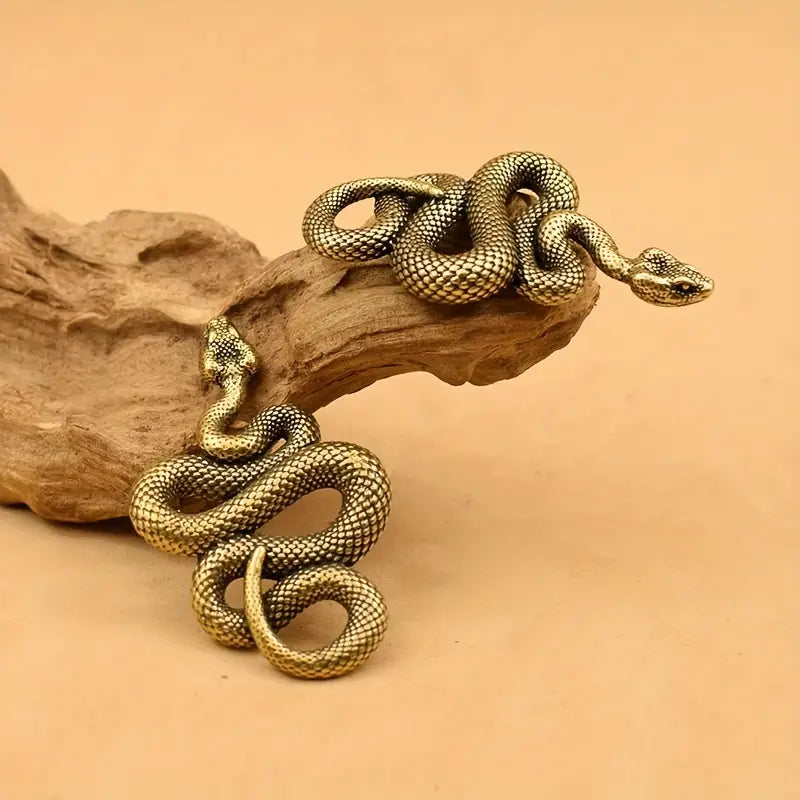 Brass Baron - Ancient Zodiac Snake - Keychain Pendant