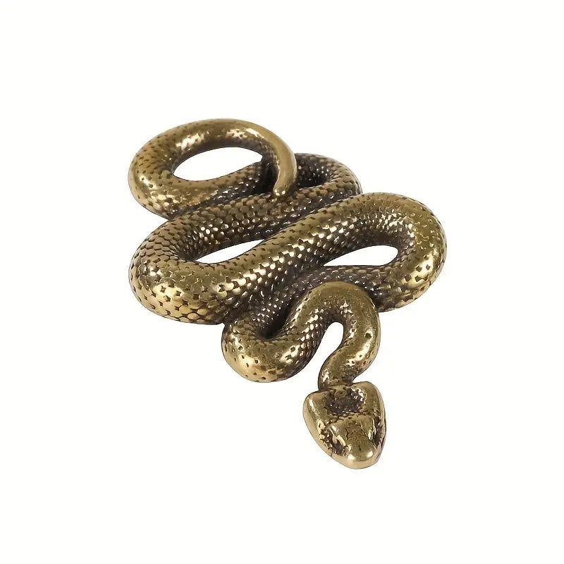 Brass Baron - Ancient Zodiac Snake - Keychain Pendant